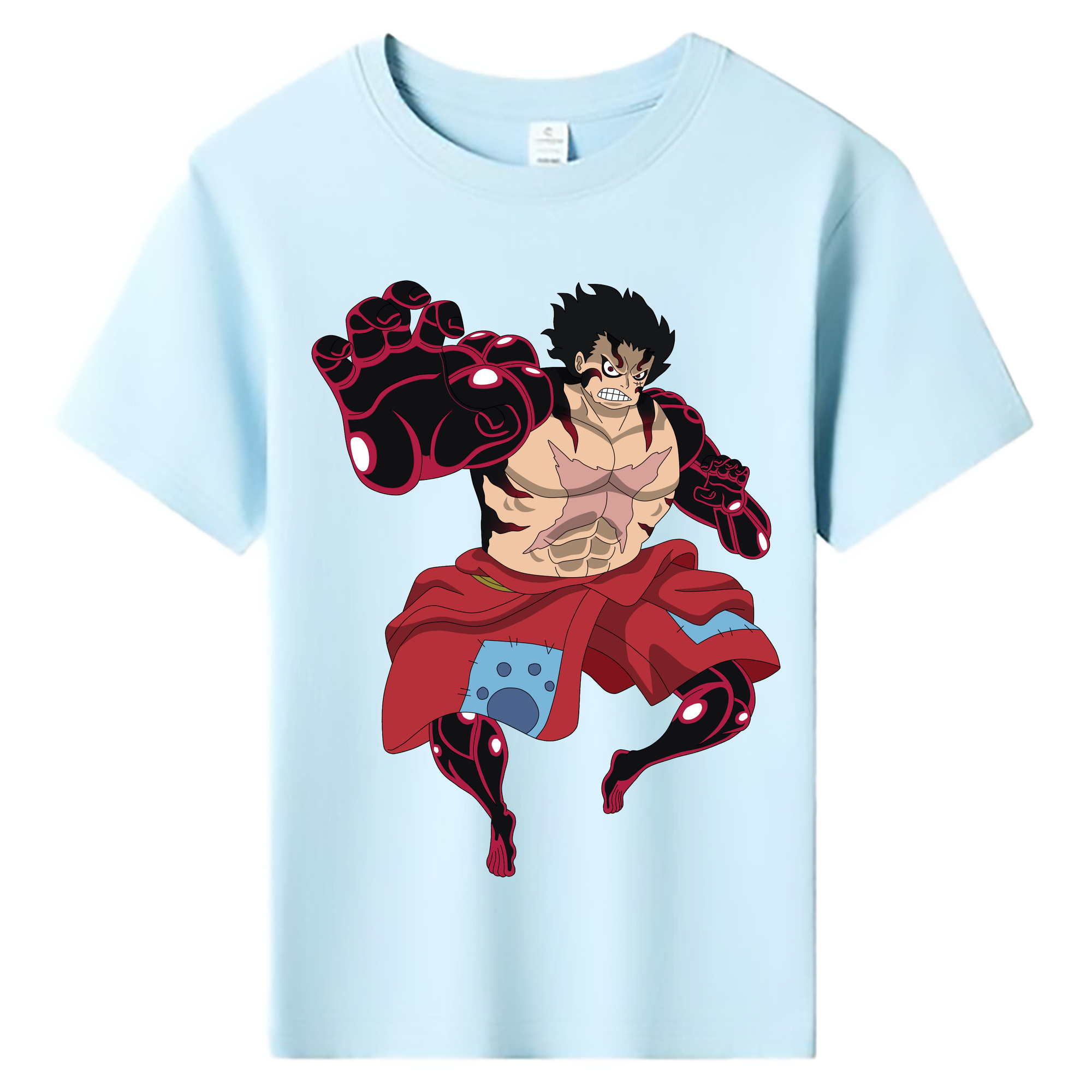 ワンピース モンキー・D・ルフィ ONE PIECE Monkey D. Luffy 綿100％キッズTシャツ（フロントプリント）